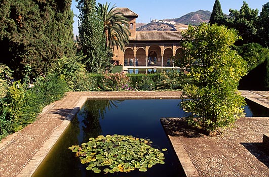 Gärten der Alhambra in Granada, Spanien