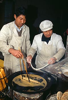 Straßenbäcker in Suzhou, China